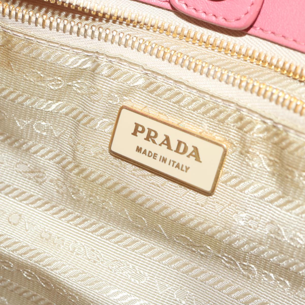 PRADA Hand Bag Nylon Pink Auth bs10274