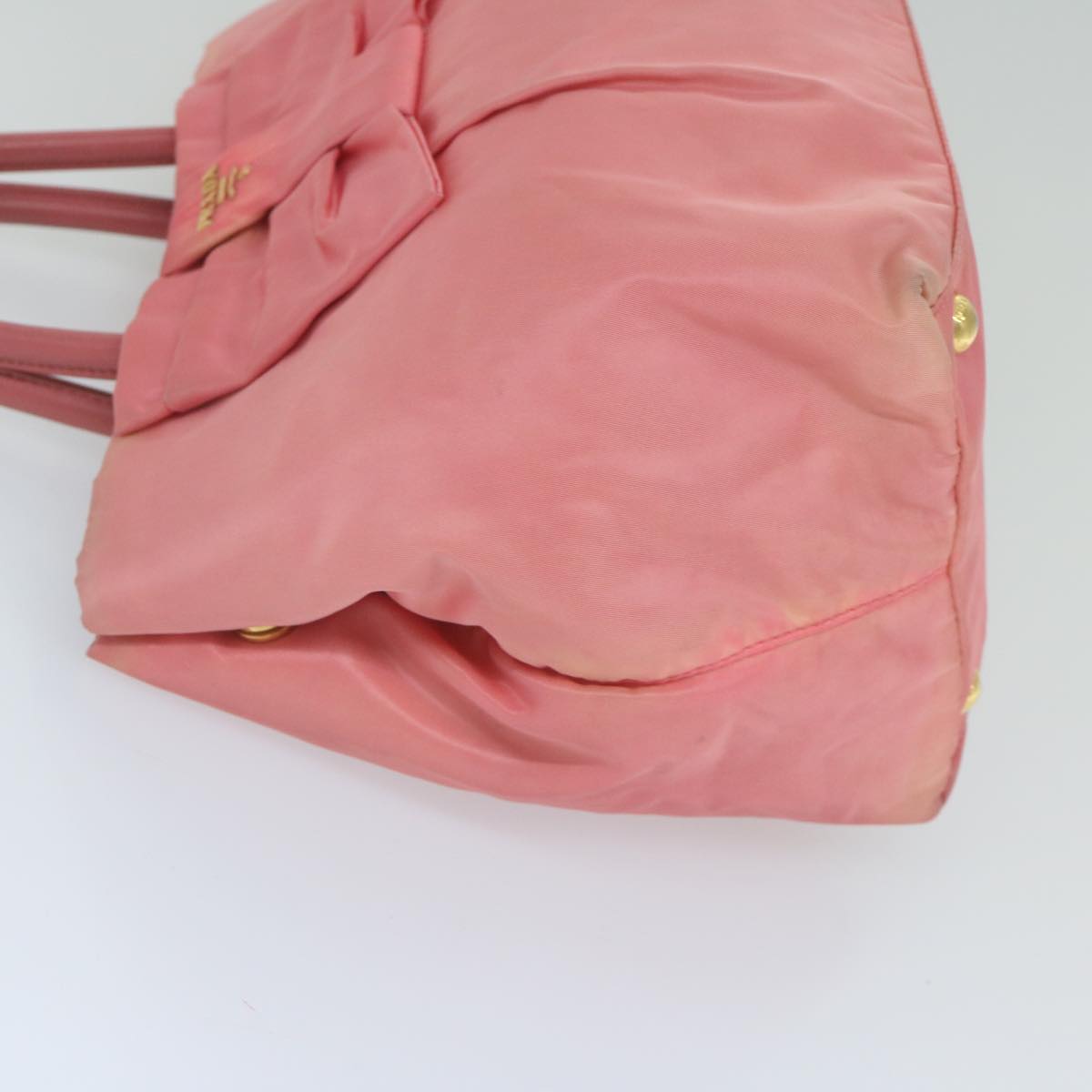 PRADA Hand Bag Nylon Pink Auth bs10274