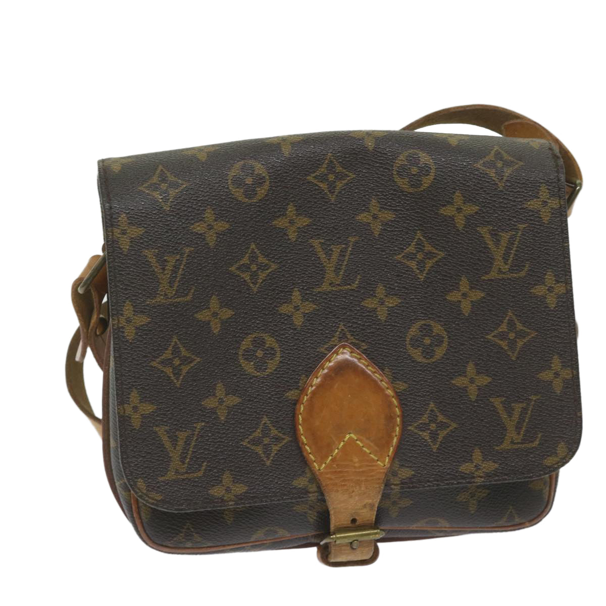 LOUIS VUITTON Monogram Cartouchiere MM Shoulder Bag M51253 LV Auth bs10278