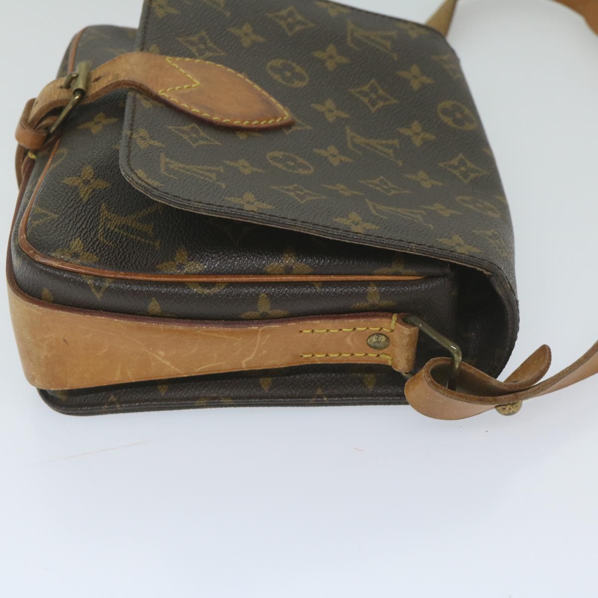 LOUIS VUITTON Monogram Cartouchiere MM Shoulder Bag M51253 LV Auth bs10278