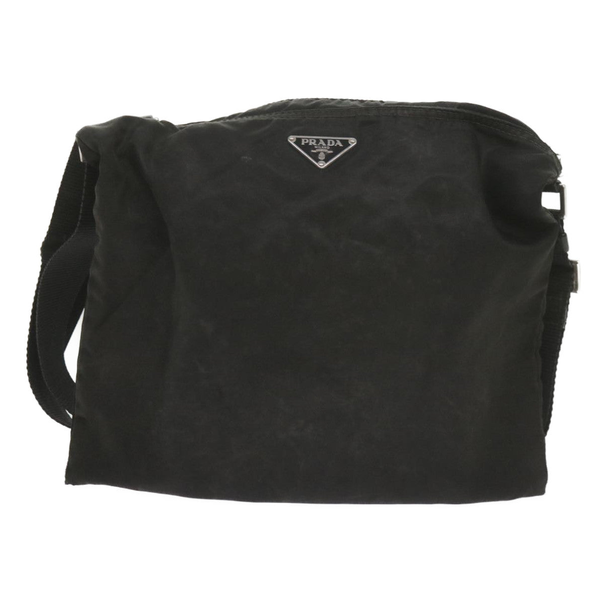 PRADA Shoulder Bag Nylon Black Auth bs10288