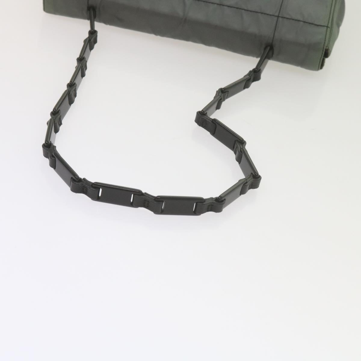 PRADA Shoulder Bag Nylon Gray Auth bs10310