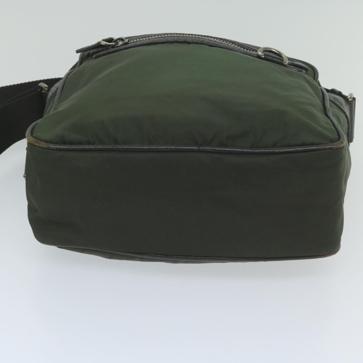 PRADA Shoulder Bag Nylon Khaki Auth bs10312