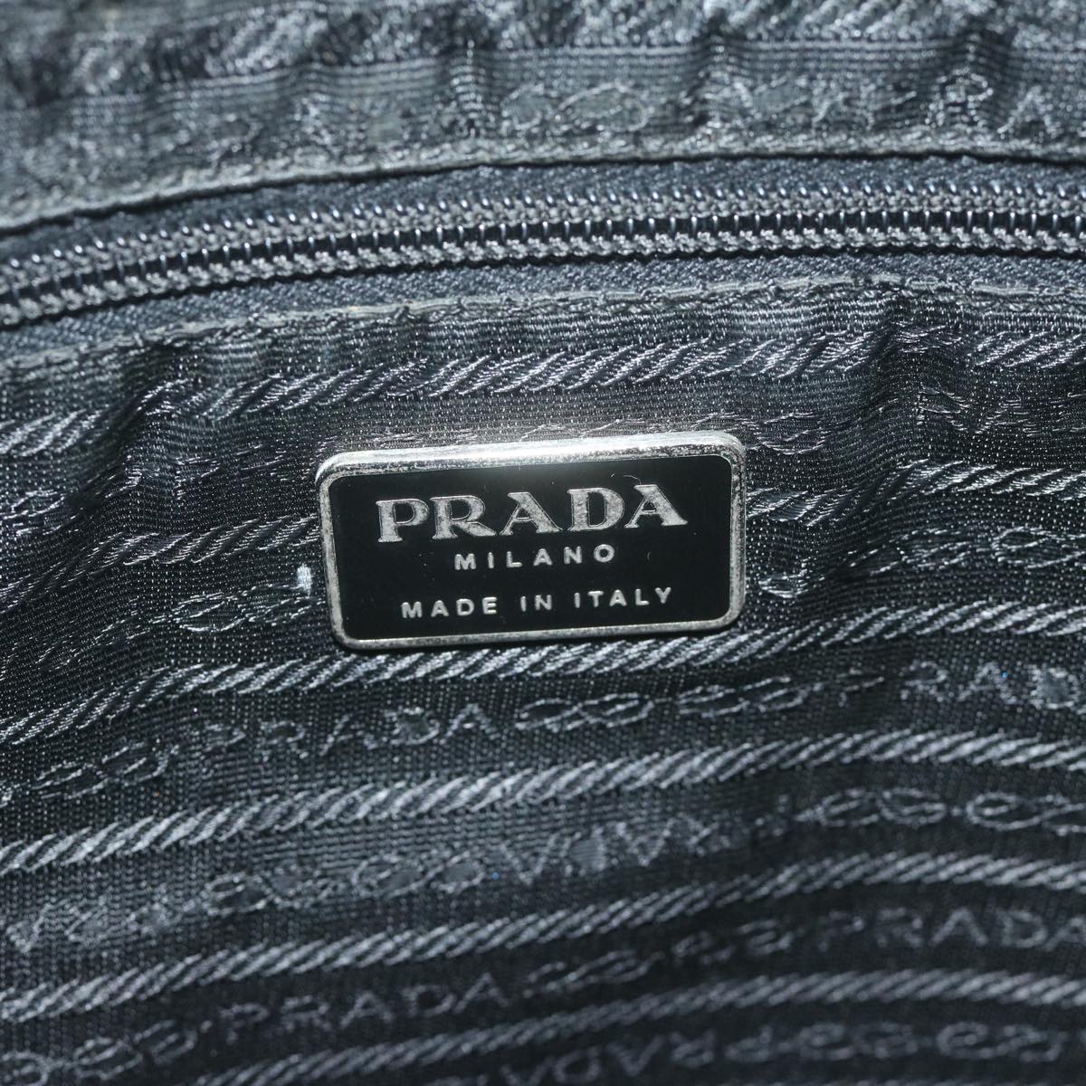 PRADA Shoulder Bag Nylon Black Auth bs10318