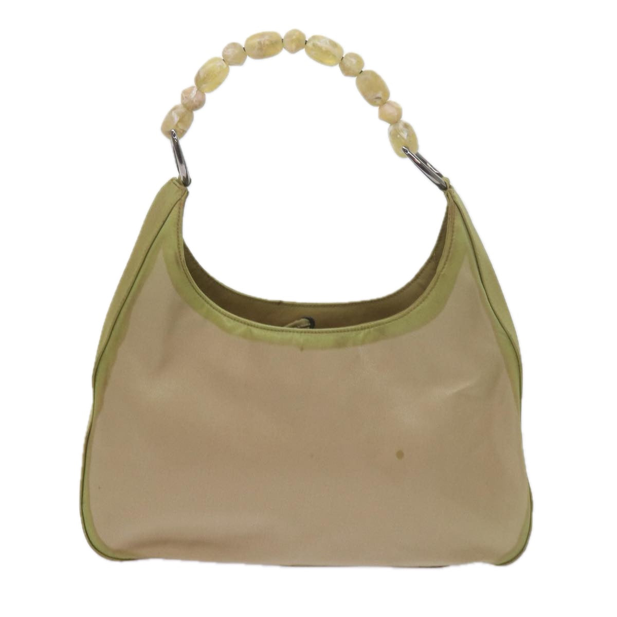 Christian Dior Maris Pearl Shoulder Bag Nylon Khaki Auth bs10338 - 0