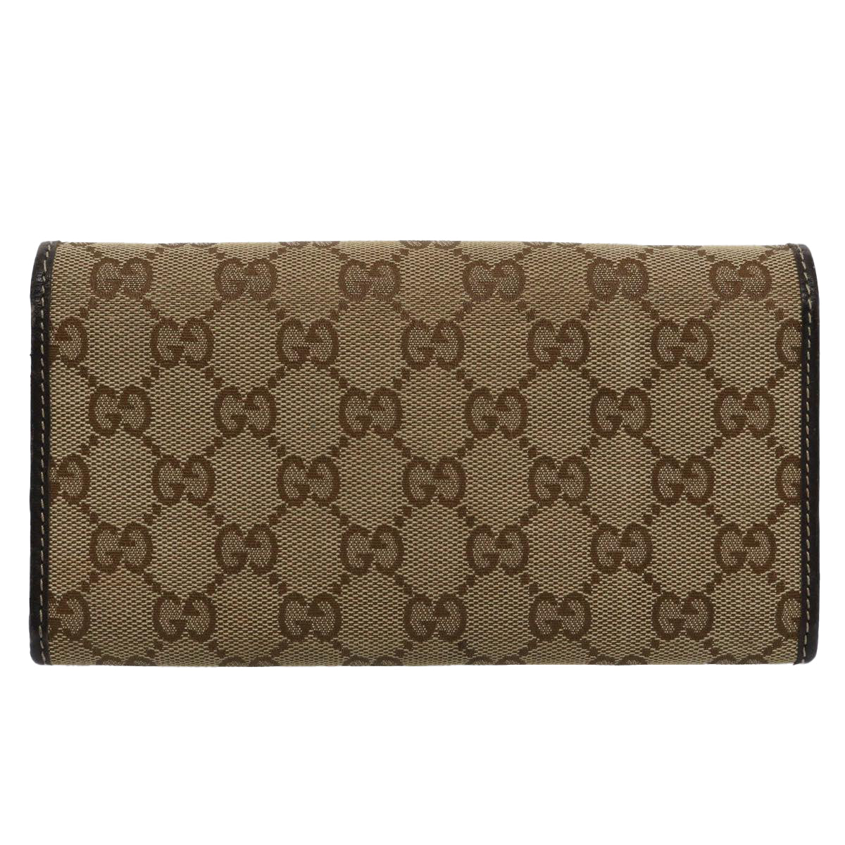 GUCCI GG Canvas Long Wallet Beige 251861 Auth bs10353 - 0