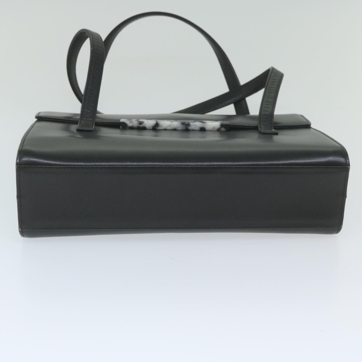 VALENTINO Shoulder Bag Leather Black Auth bs10357