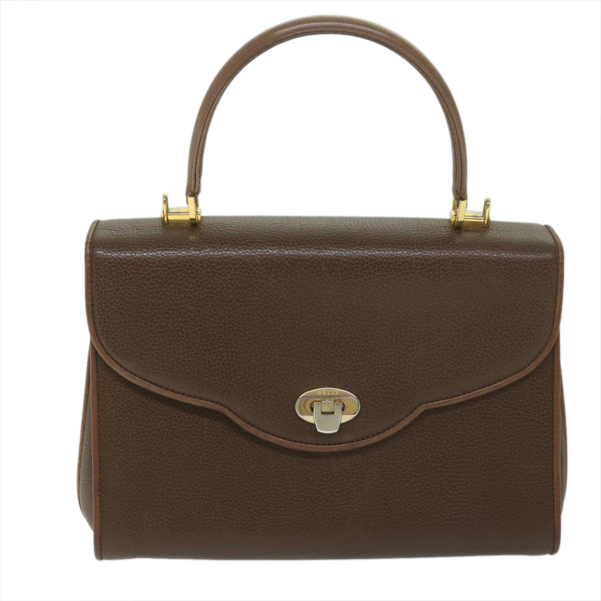 BALLY Hand Bag 2way Brown Auth bs10358