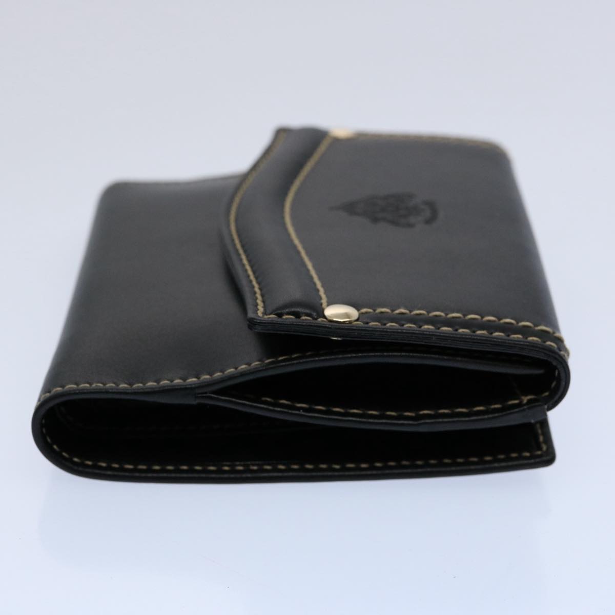 GUCCI Wallet Leather Black 141402 Auth bs10364