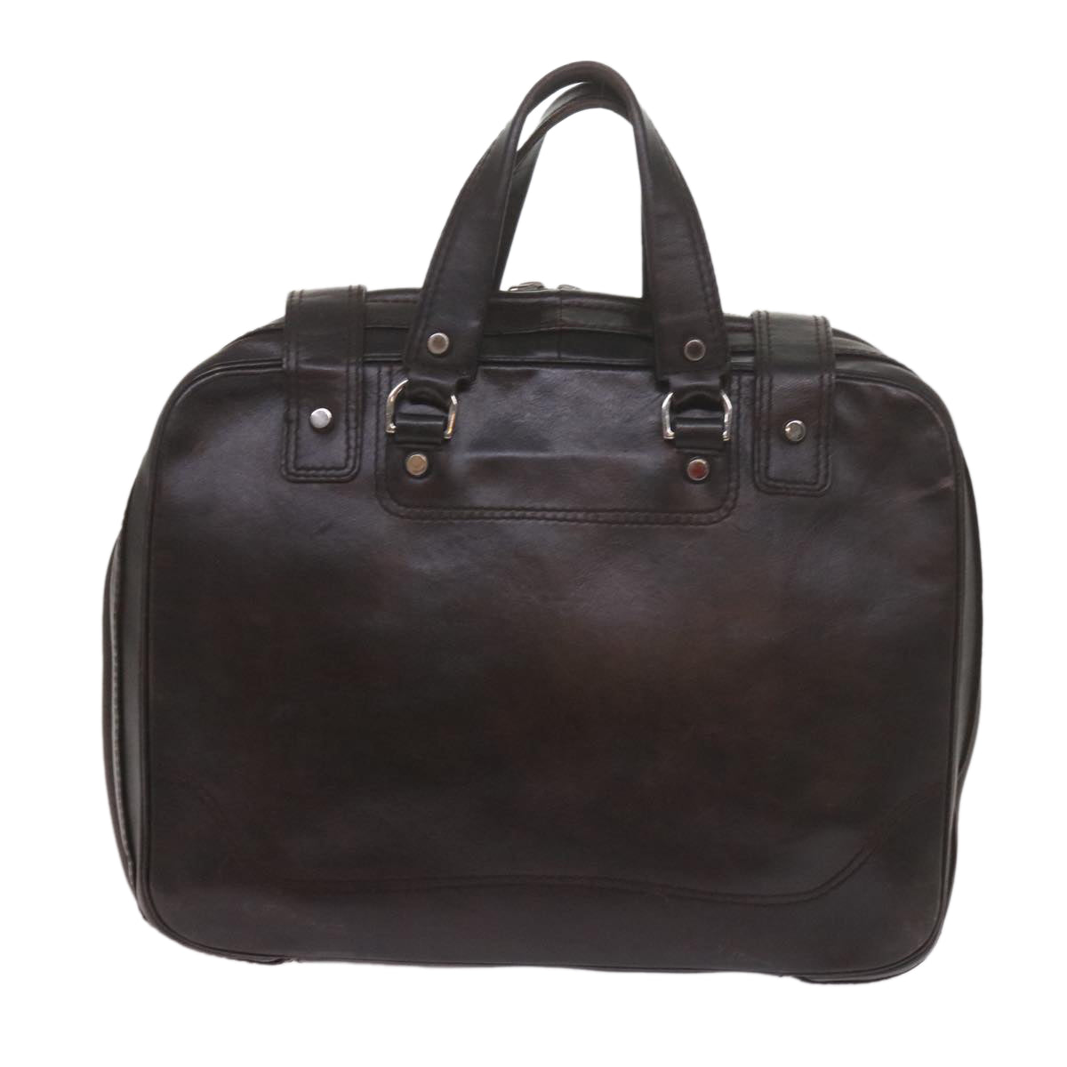 BALENCIAGA Business Bag Leather Brown Auth bs10380 - 0