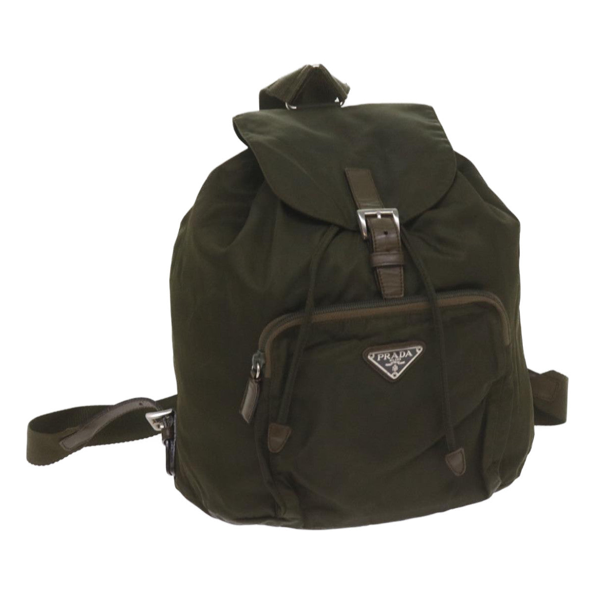 PRADA Backpack Nylon Khaki Auth bs10382