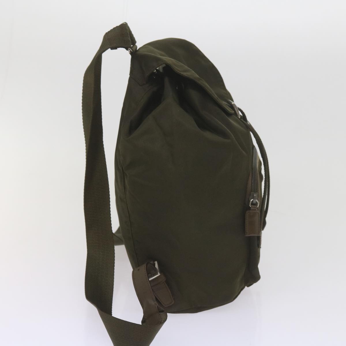PRADA Backpack Nylon Khaki Auth bs10382
