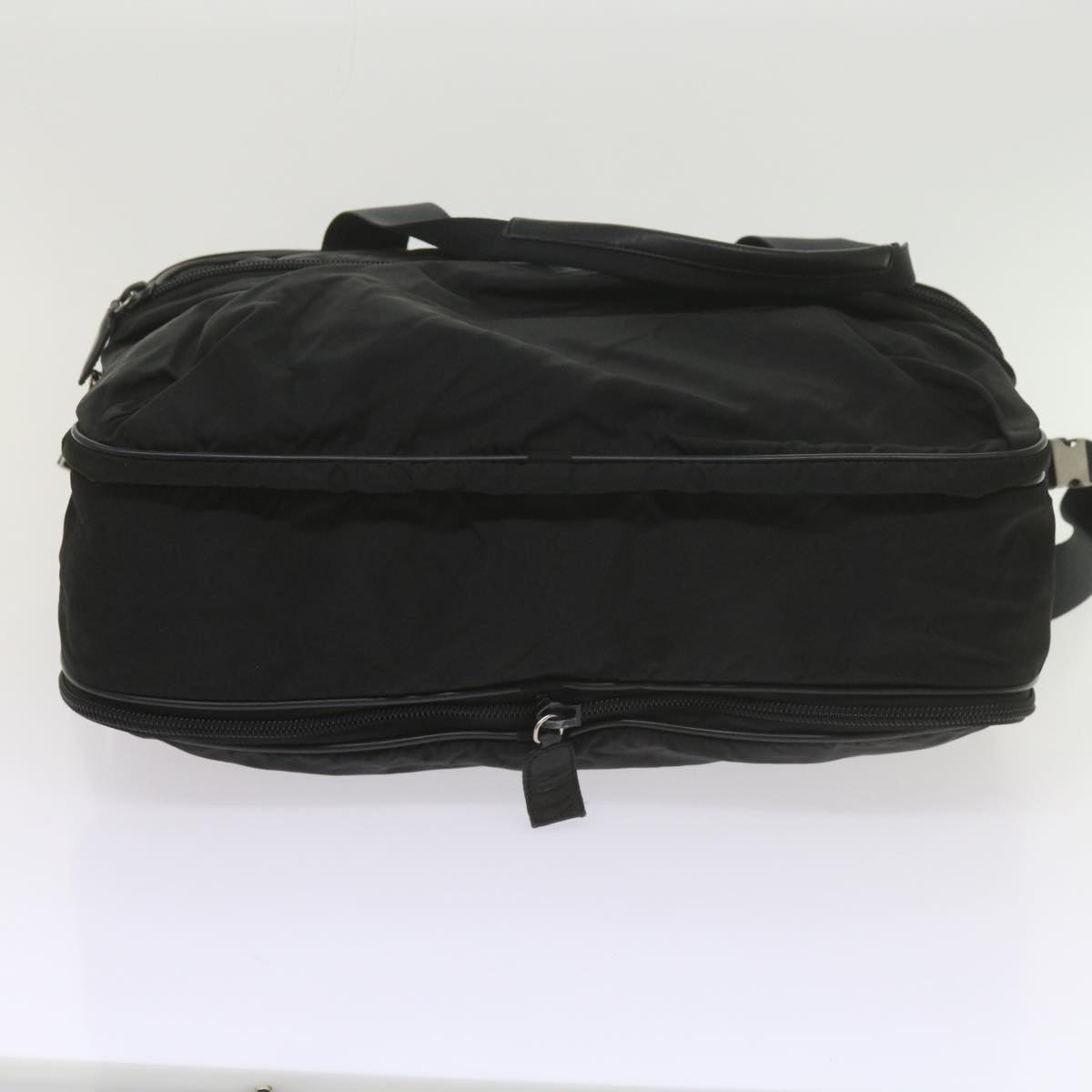 PRADA Boston Bag Nylon 2way Black Auth bs10384