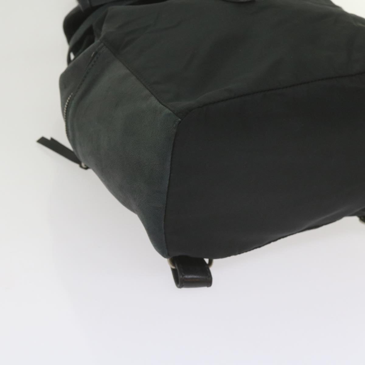 PRADA Backpack Nylon Leather Black Auth bs10389