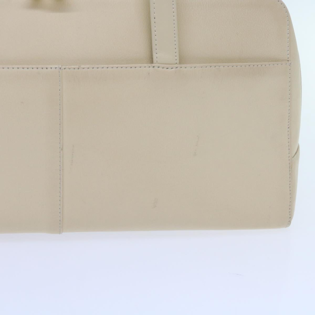 BURBERRY Shoulder Bag Leather Beige Auth bs10396