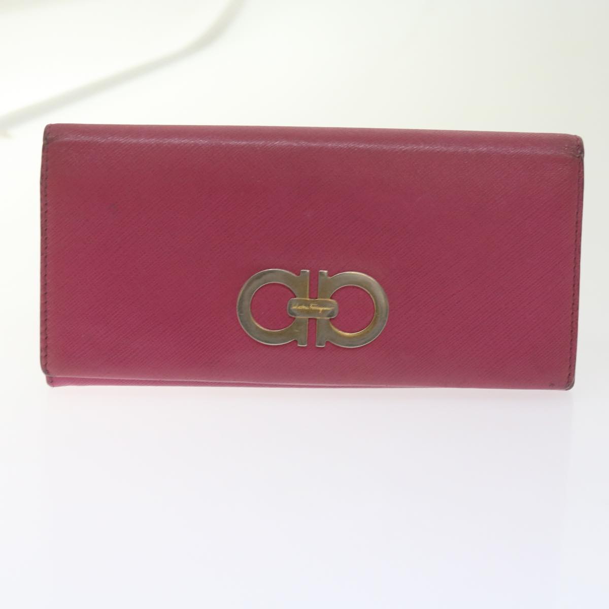 Salvatore Ferragamo Key Case Wallet Leather 6Set Black Pink Auth bs10405 - 0