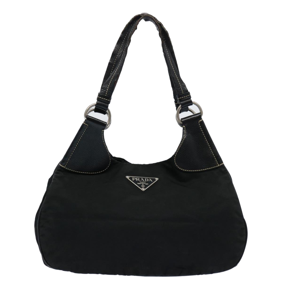 PRADA Shoulder Bag Nylon Black Auth bs10409