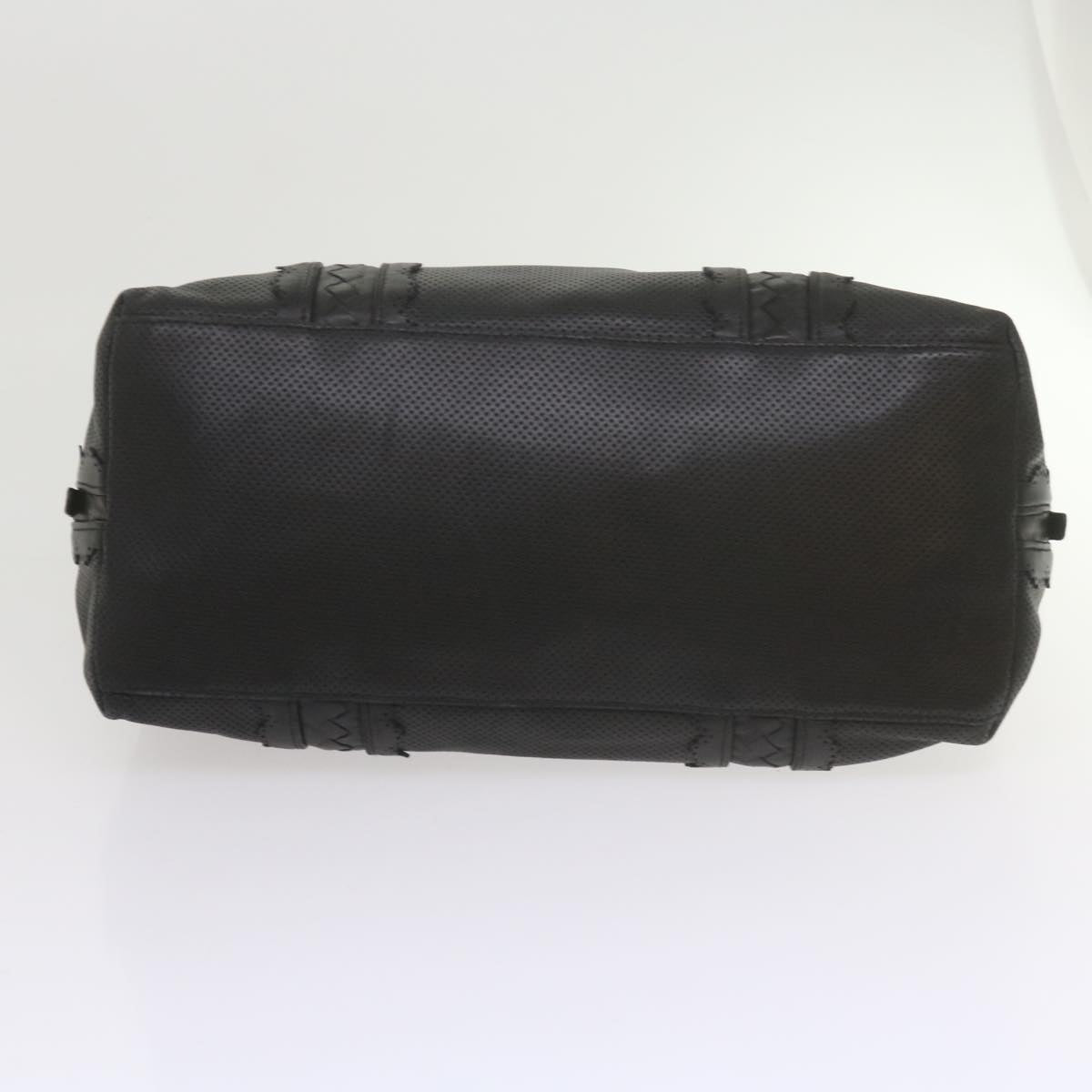 BOTTEGAVENETA Hand Bag Leather Black Auth bs10420