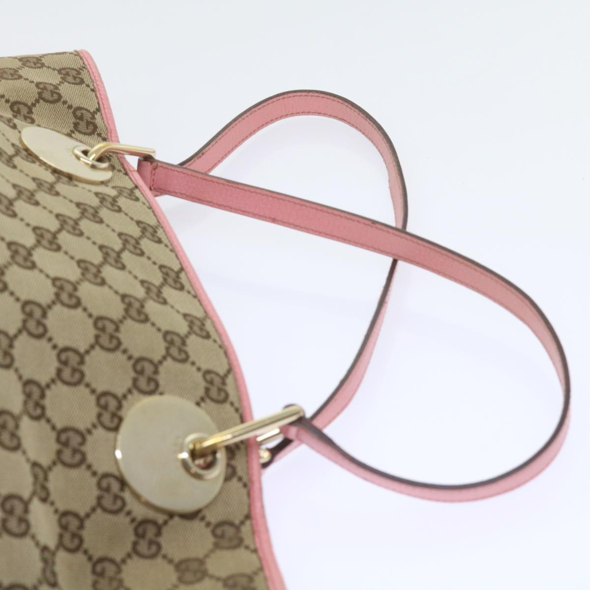 GUCCI GG Canvas Tote Bag Beige 120836 Auth bs10424