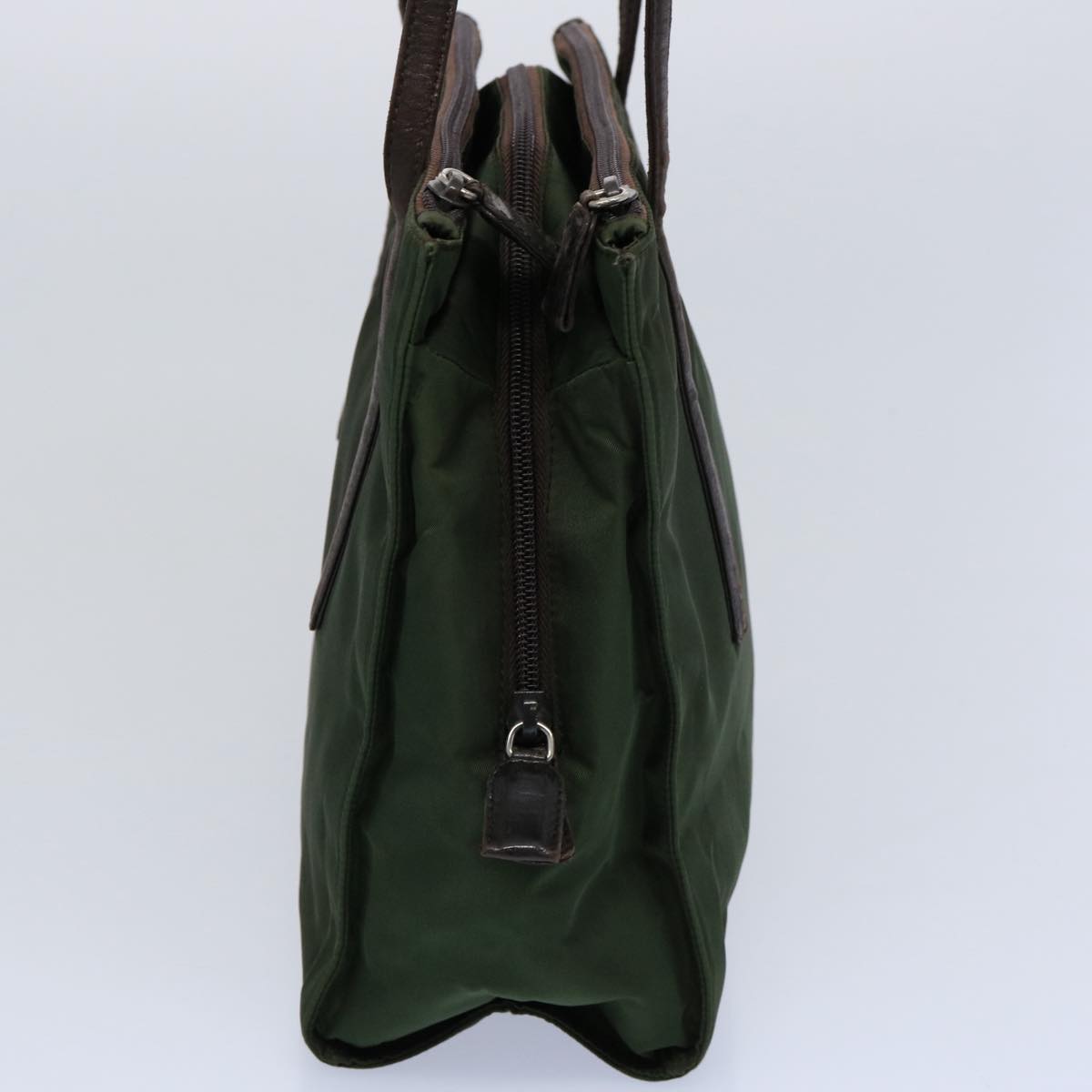 PRADA Shoulder Bag Nylon Green Auth bs10430