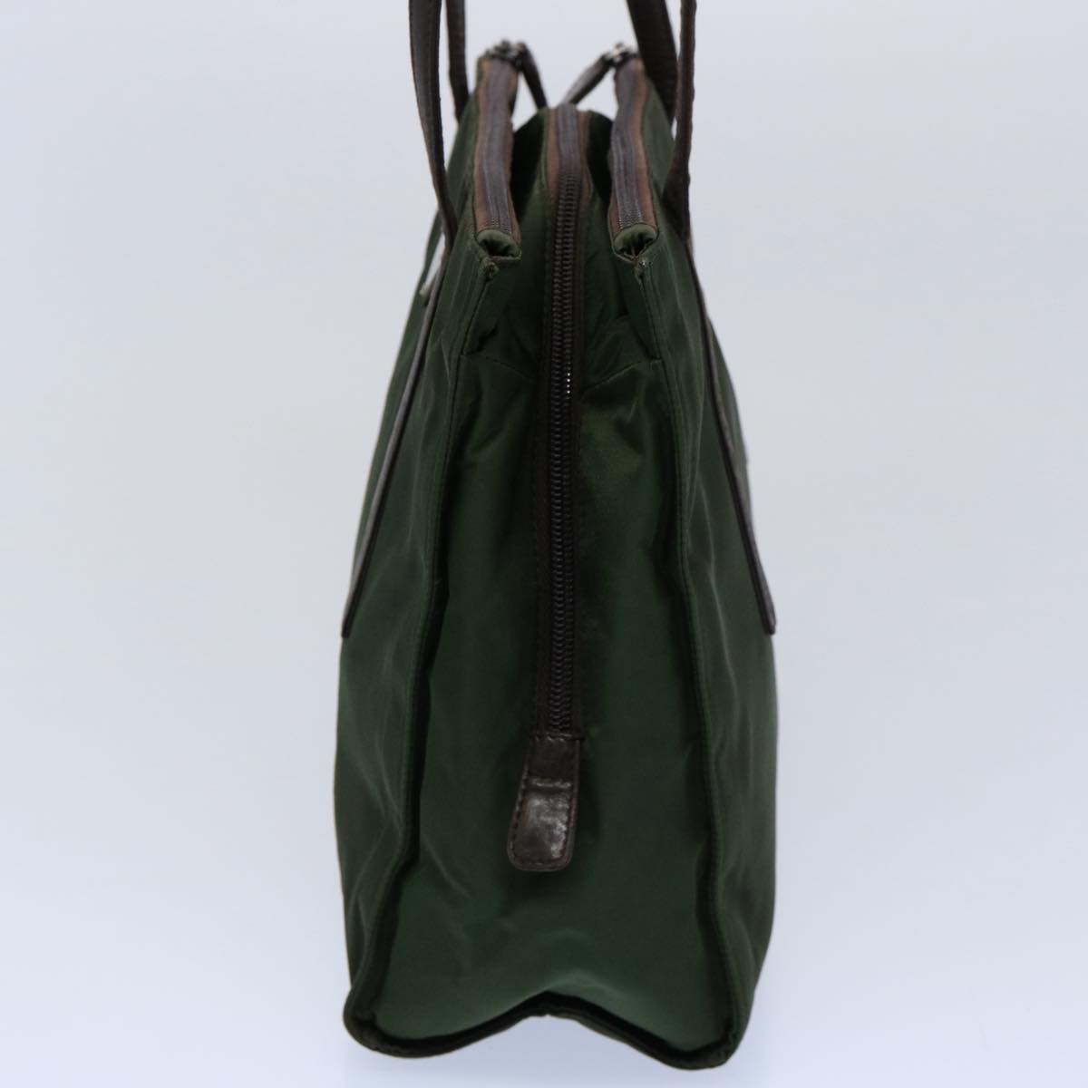 PRADA Shoulder Bag Nylon Green Auth bs10430