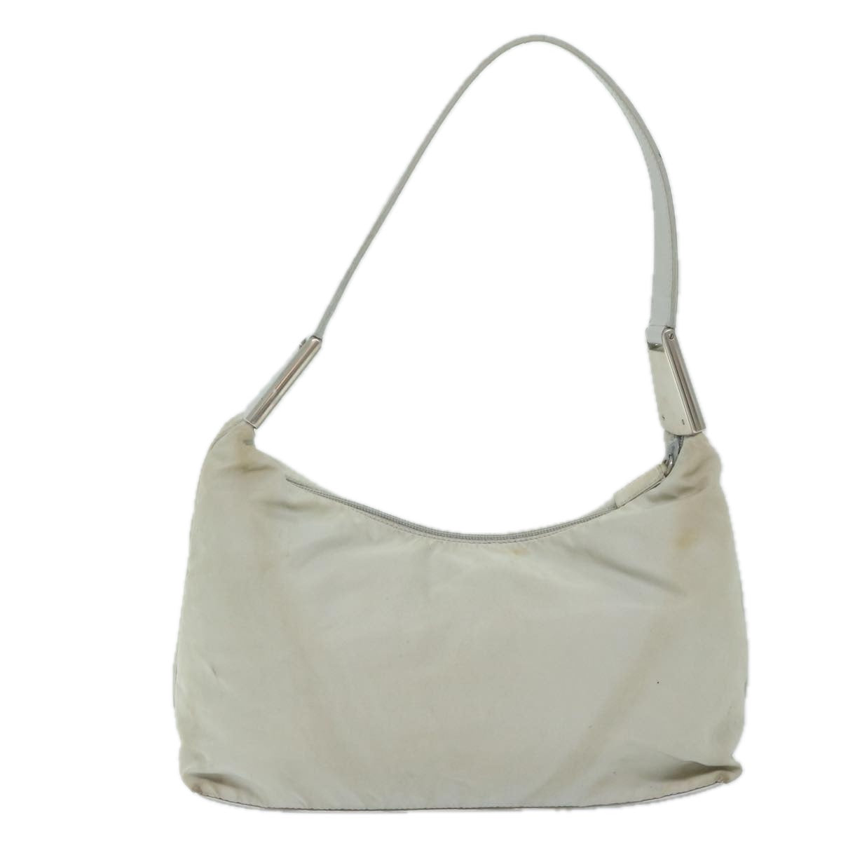 PRADA Shoulder Bag Nylon White Auth bs10435 - 0