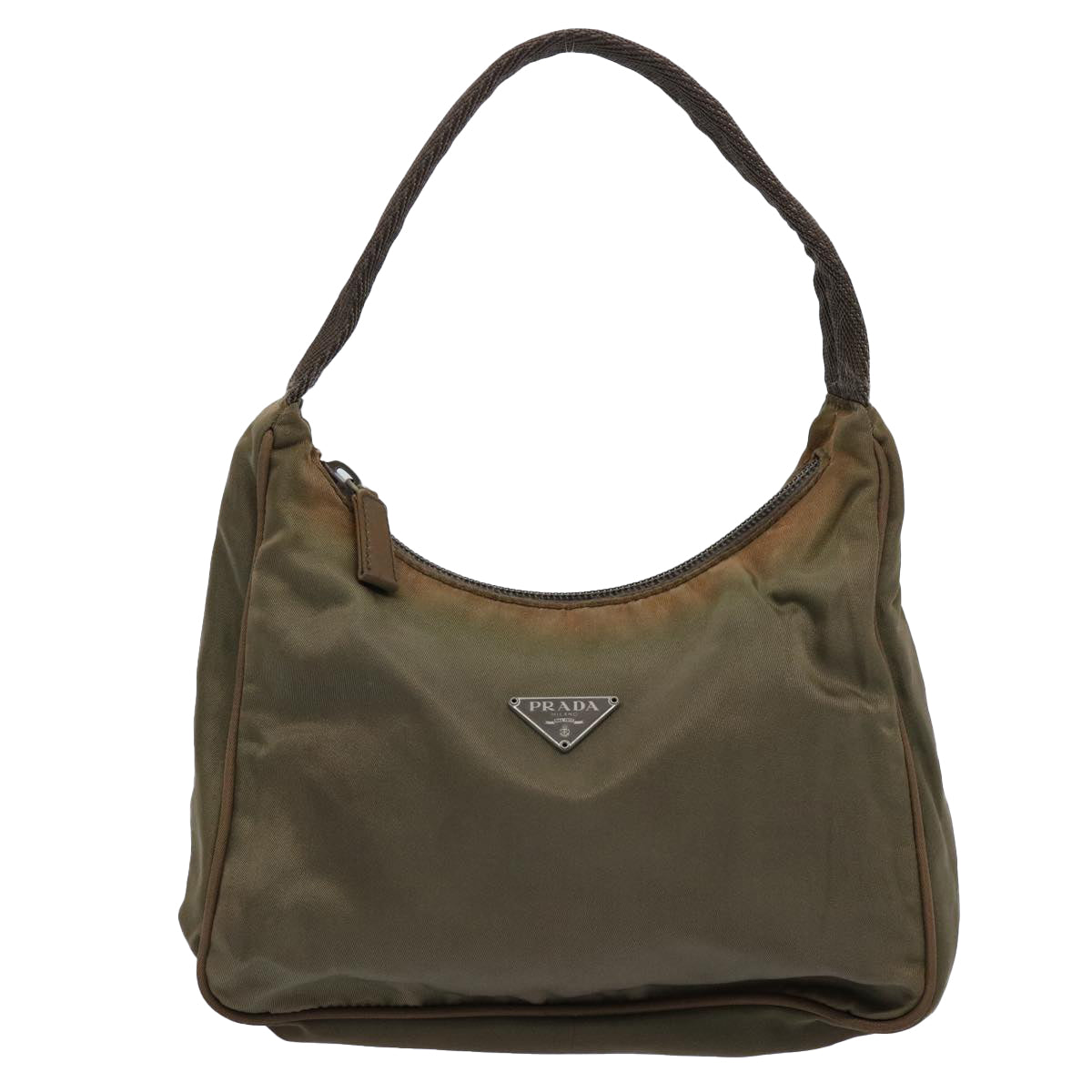 PRADA Hand Bag Nylon Brown Auth bs10445 - 0