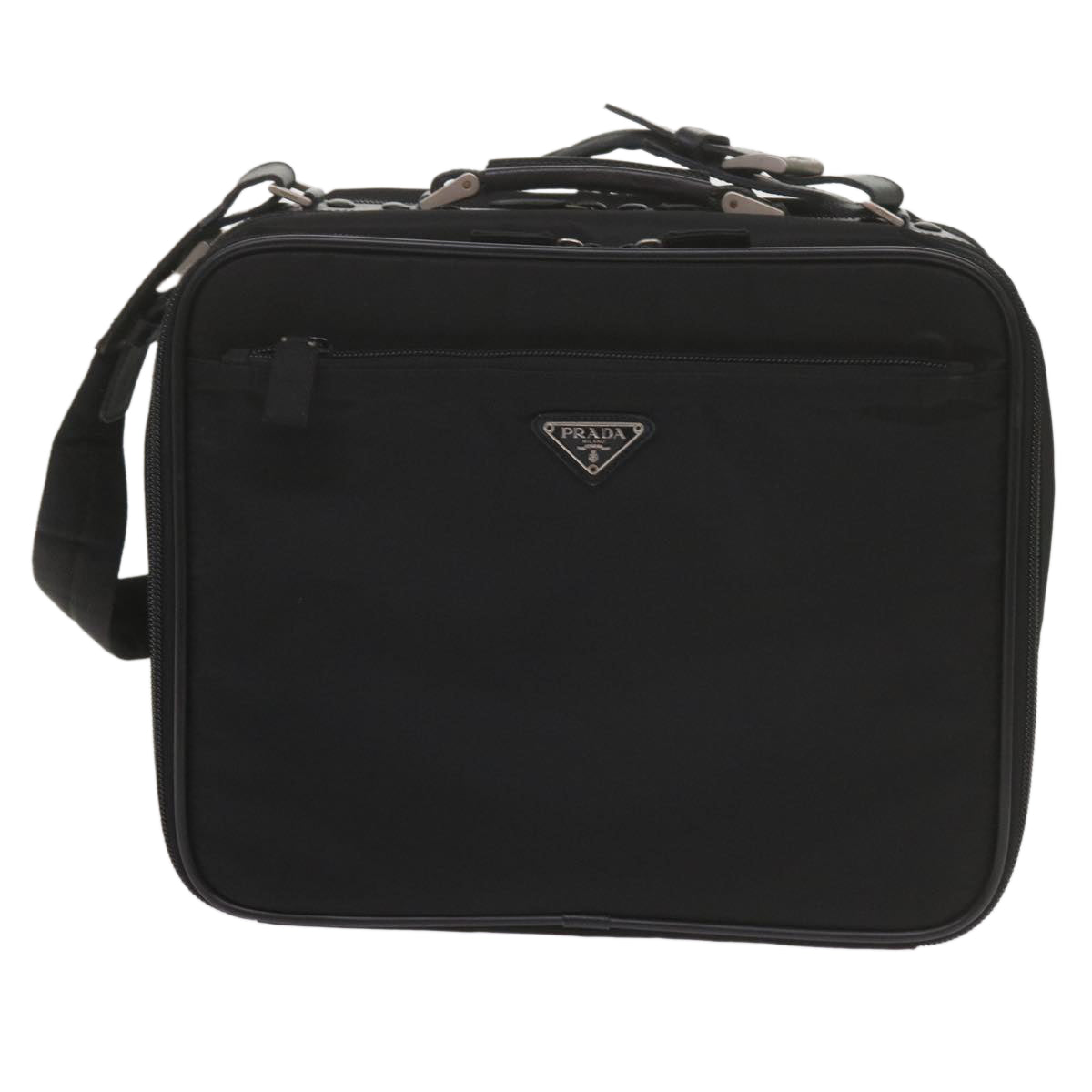 PRADA Hand Bag Nylon 2way Black Auth bs10448