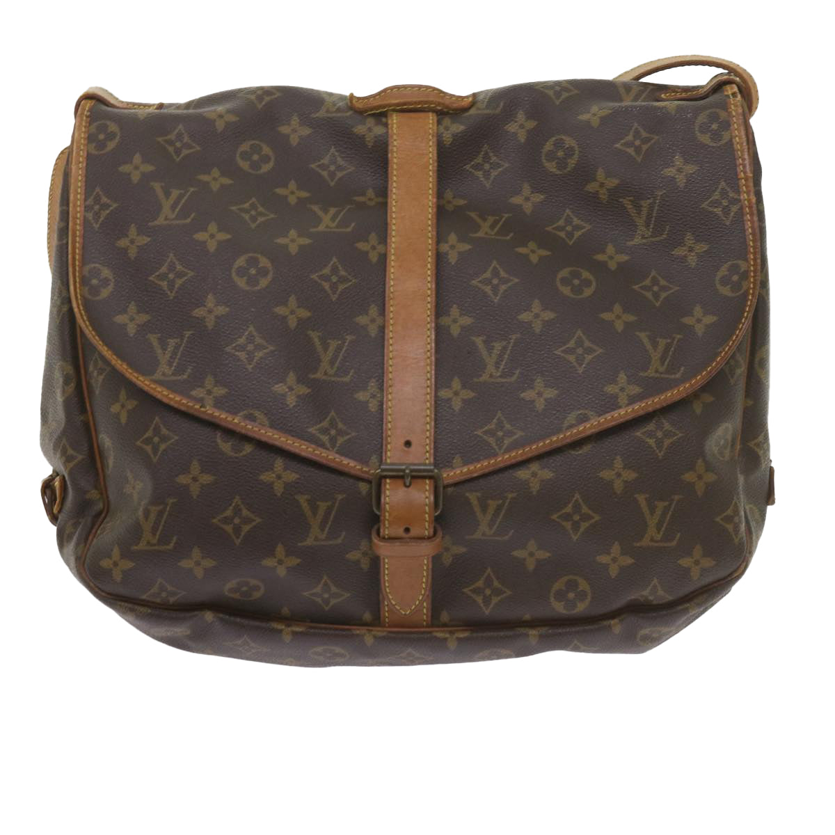 LOUIS VUITTON Monogram Saumur 35 Shoulder Bag M42254 LV Auth bs10450