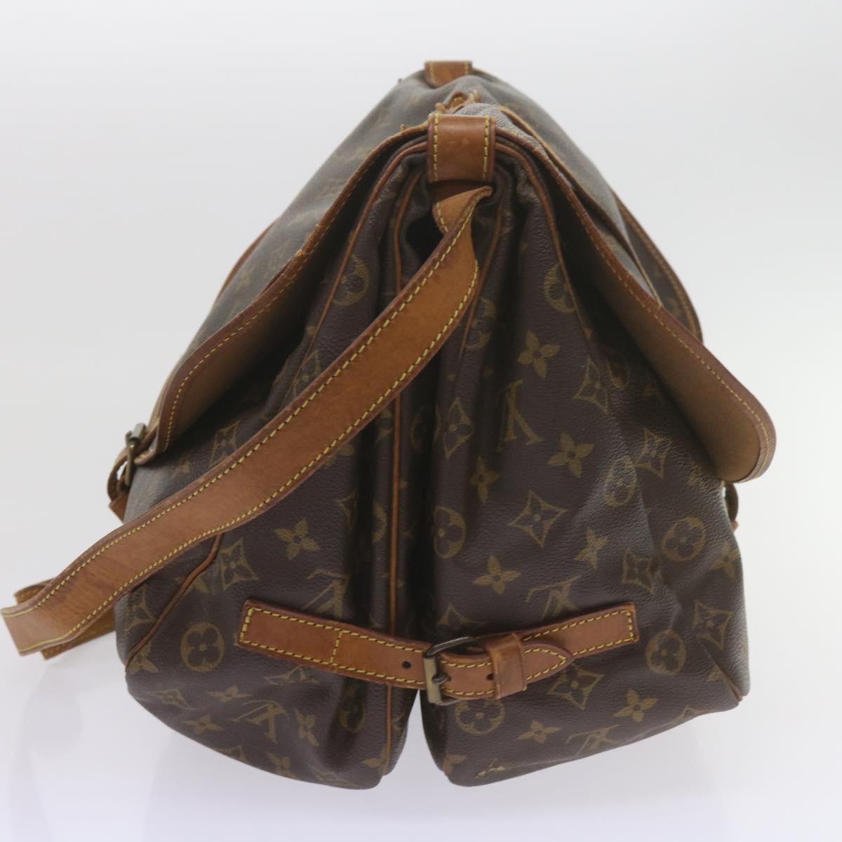 LOUIS VUITTON Monogram Saumur 35 Shoulder Bag M42254 LV Auth bs10450