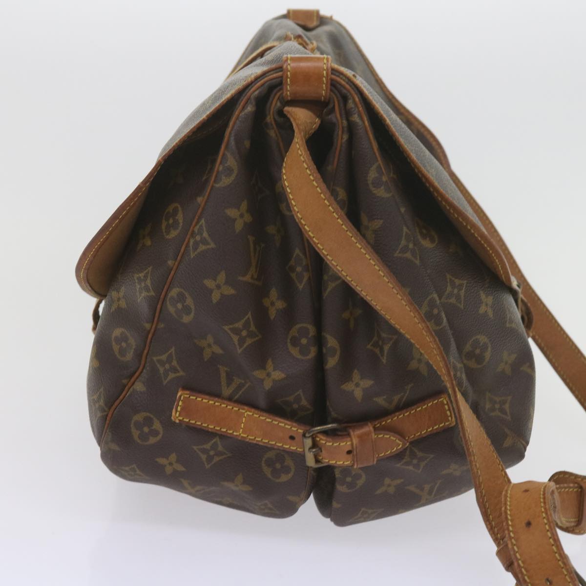 LOUIS VUITTON Monogram Saumur 35 Shoulder Bag M42254 LV Auth bs10450