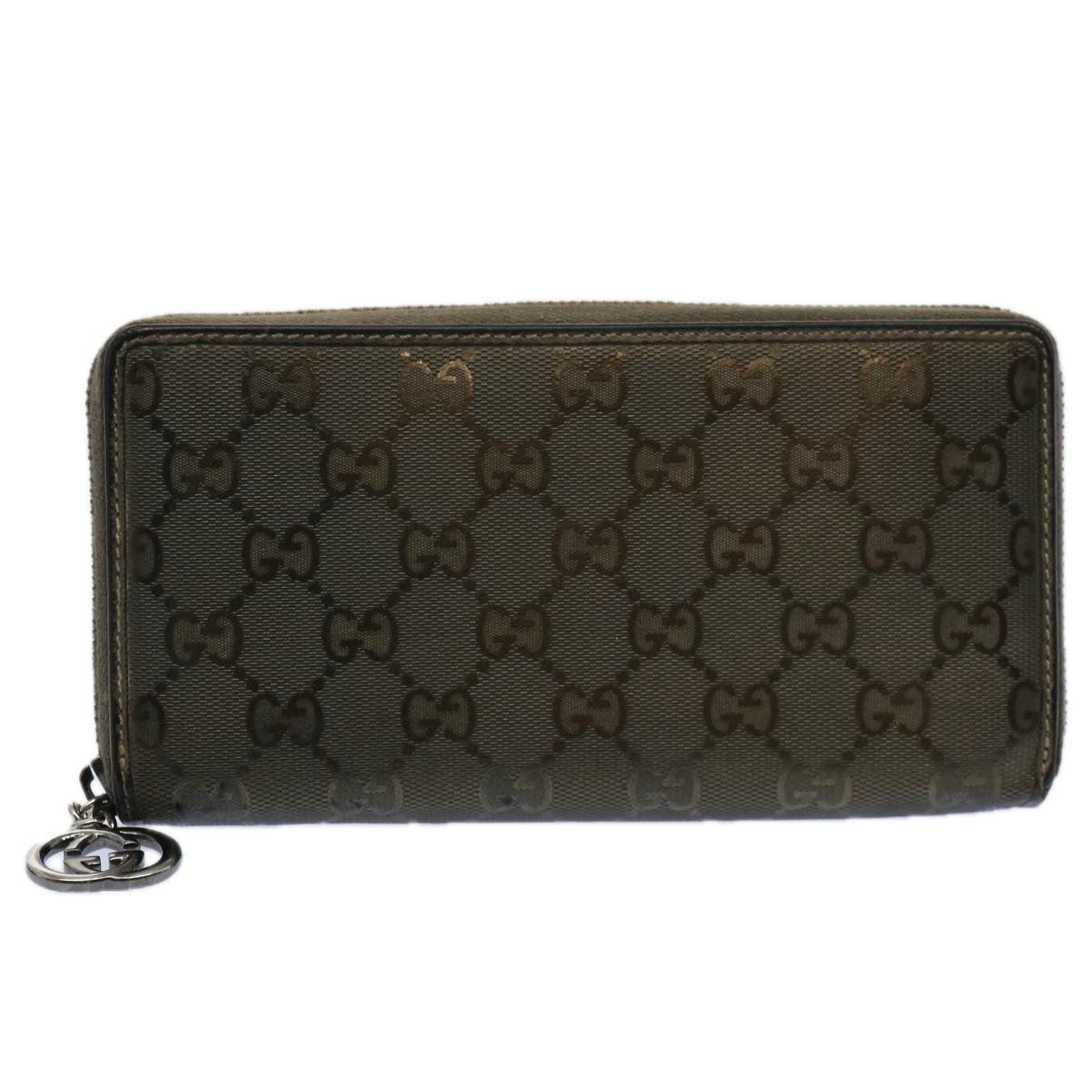 GUCCI GG Canvas Long Wallet Brown 212110 Auth bs10457 - 0