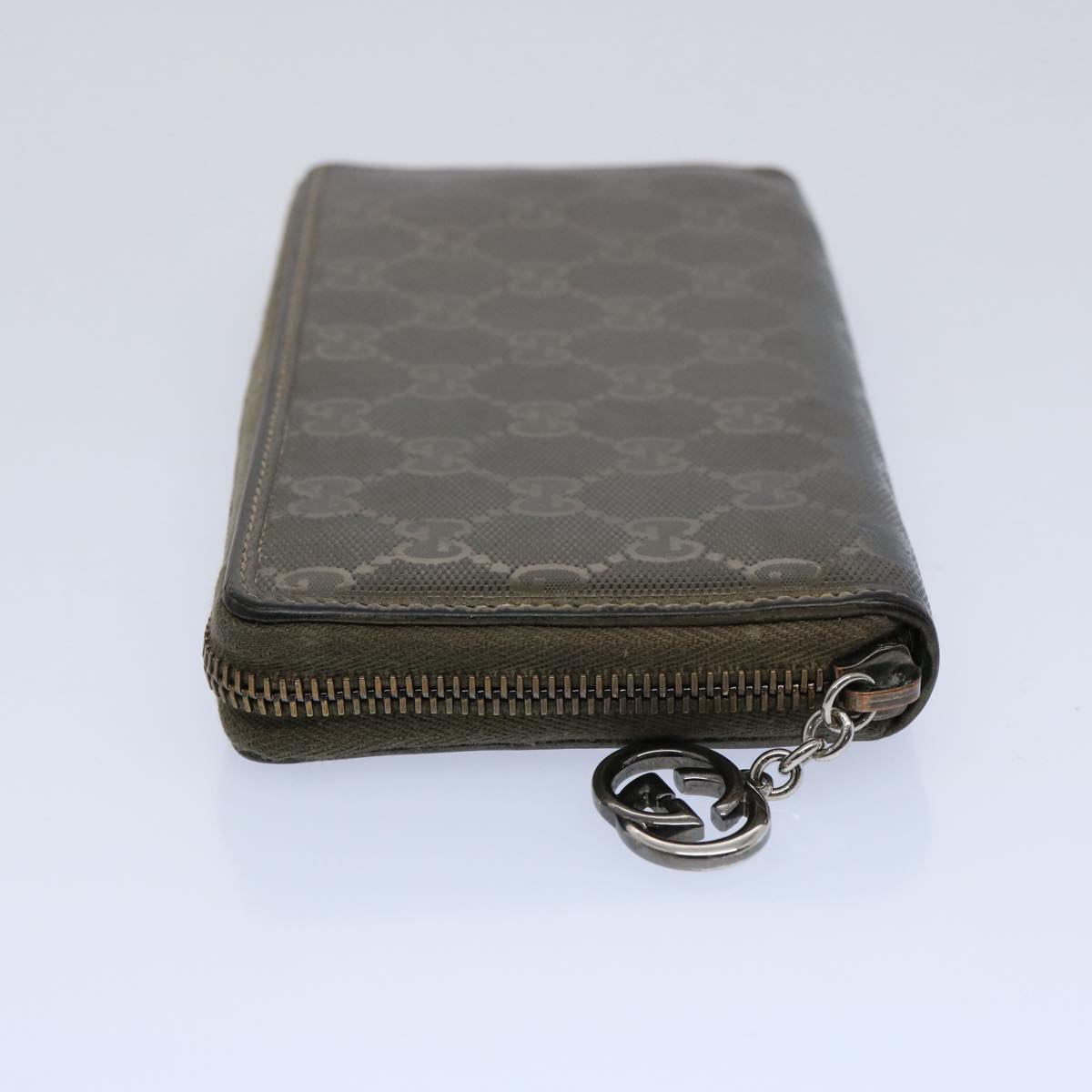 GUCCI GG Canvas Long Wallet Brown 212110 Auth bs10457