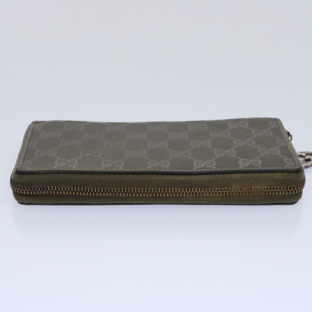 GUCCI GG Canvas Long Wallet Brown 212110 Auth bs10457