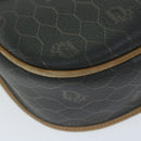 Christian Dior Honeycomb Canvas Shoulder Bag PVC Black Auth bs10475-15