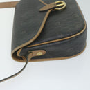 Christian Dior Honeycomb Canvas Shoulder Bag PVC Black Auth bs10475-4