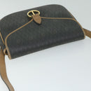 Christian Dior Honeycomb Canvas Shoulder Bag PVC Black Auth bs10475-6