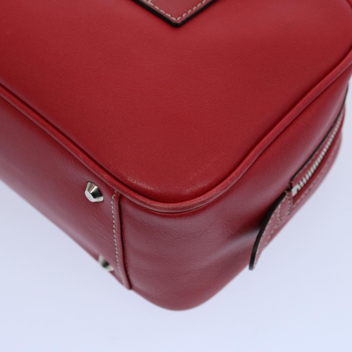 BURBERRY Shoulder Bag Leather Red Auth bs10476