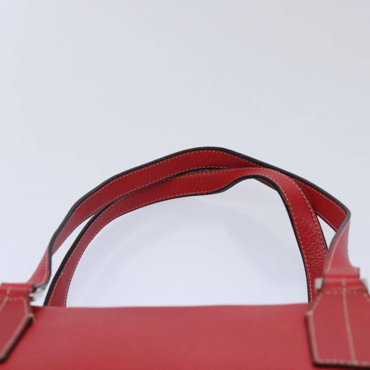 BURBERRY Shoulder Bag Leather Red Auth bs10476