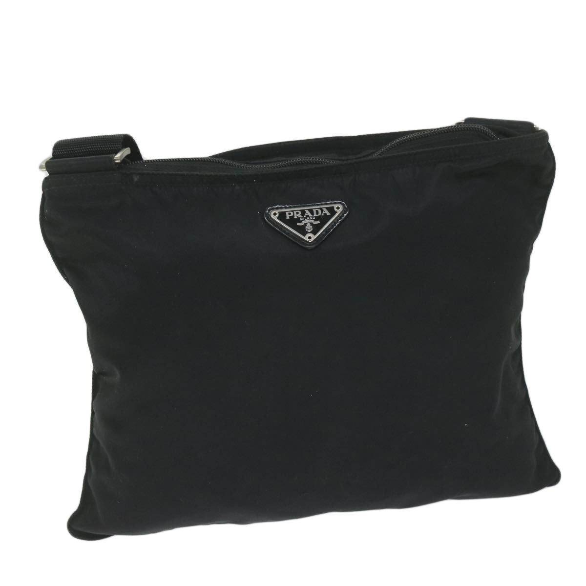 PRADA Shoulder Bag Nylon Black Auth bs10490