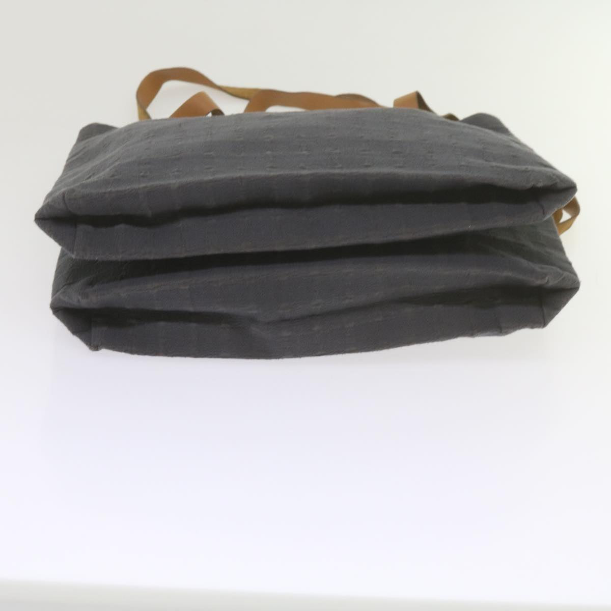 HERMES Cava Du Posh Shoulder Bag Canvas Gray Auth bs10497