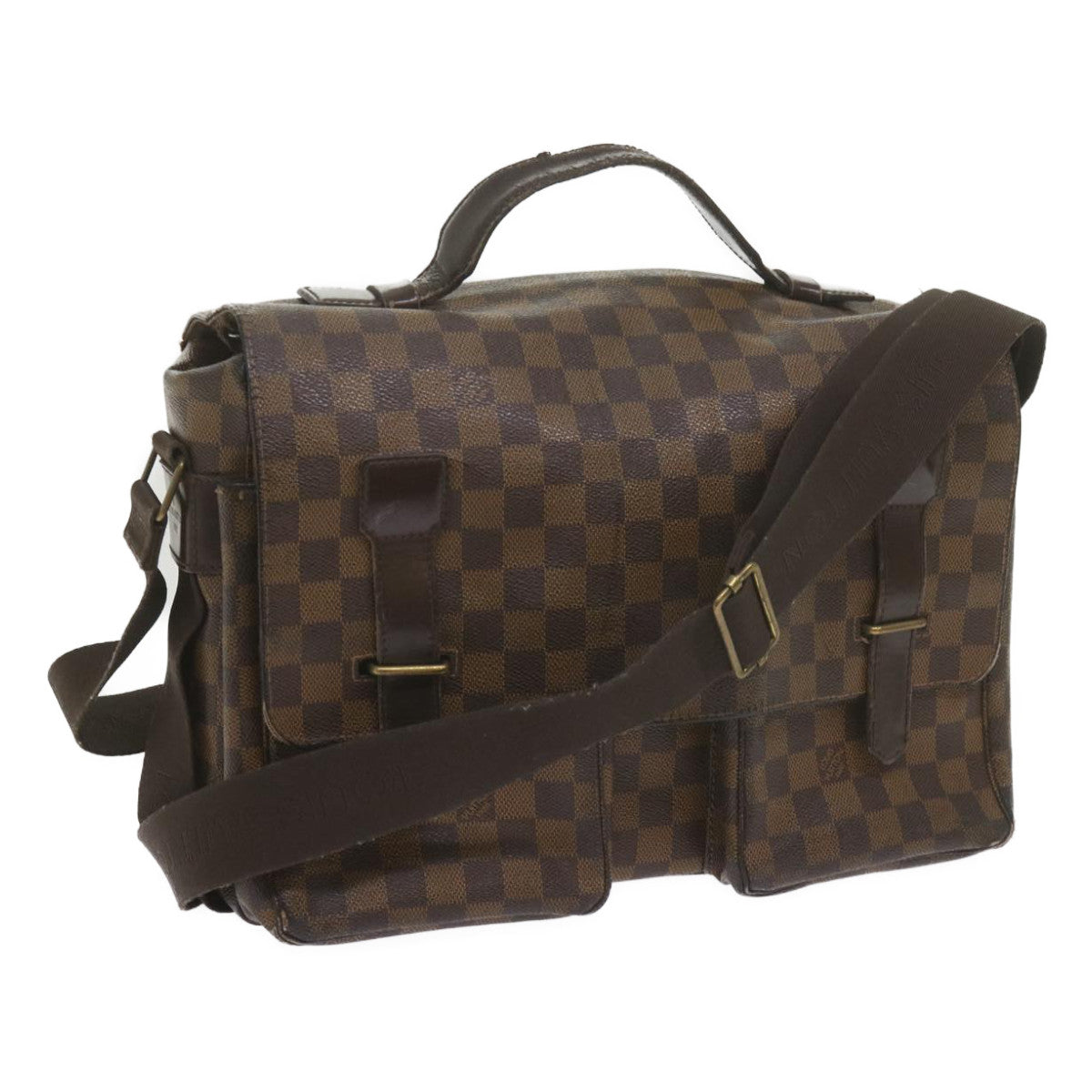 LOUIS VUITTON Damier Ebene Broadway Shoulder Bag N42270 LV Auth bs10513