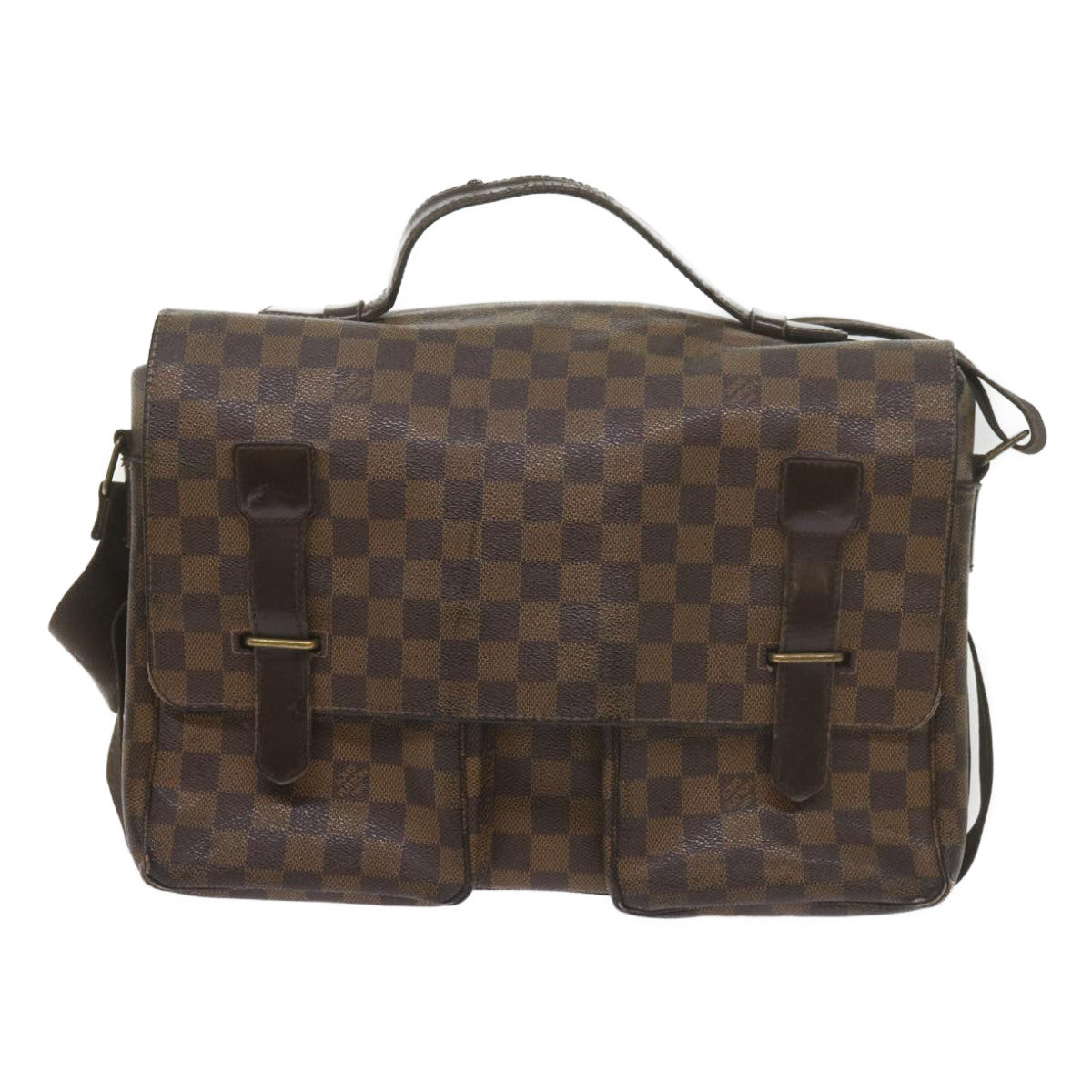 LOUIS VUITTON Damier Ebene Broadway Shoulder Bag N42270 LV Auth bs10513