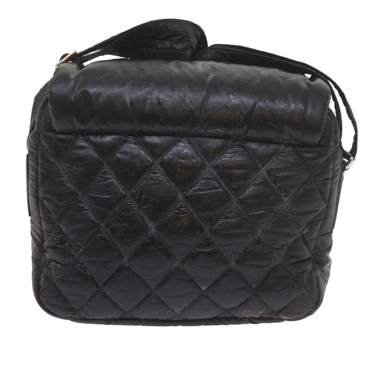 CHANEL Cococoon Shoulder Bag Nylon Black CC Auth bs10518 - 0