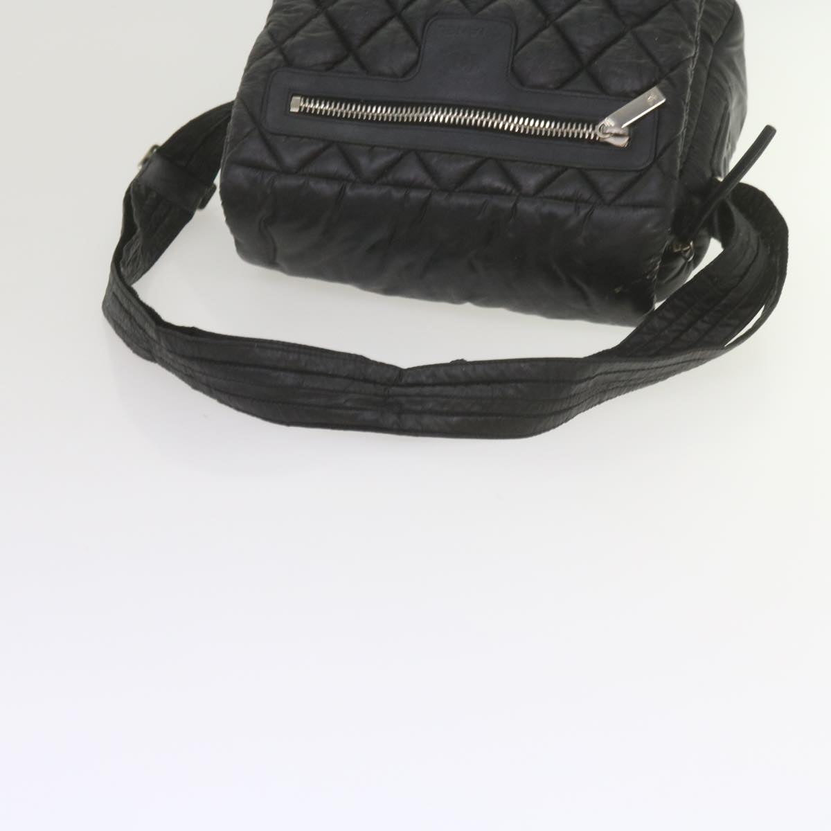 CHANEL Cococoon Shoulder Bag Nylon Black CC Auth bs10518