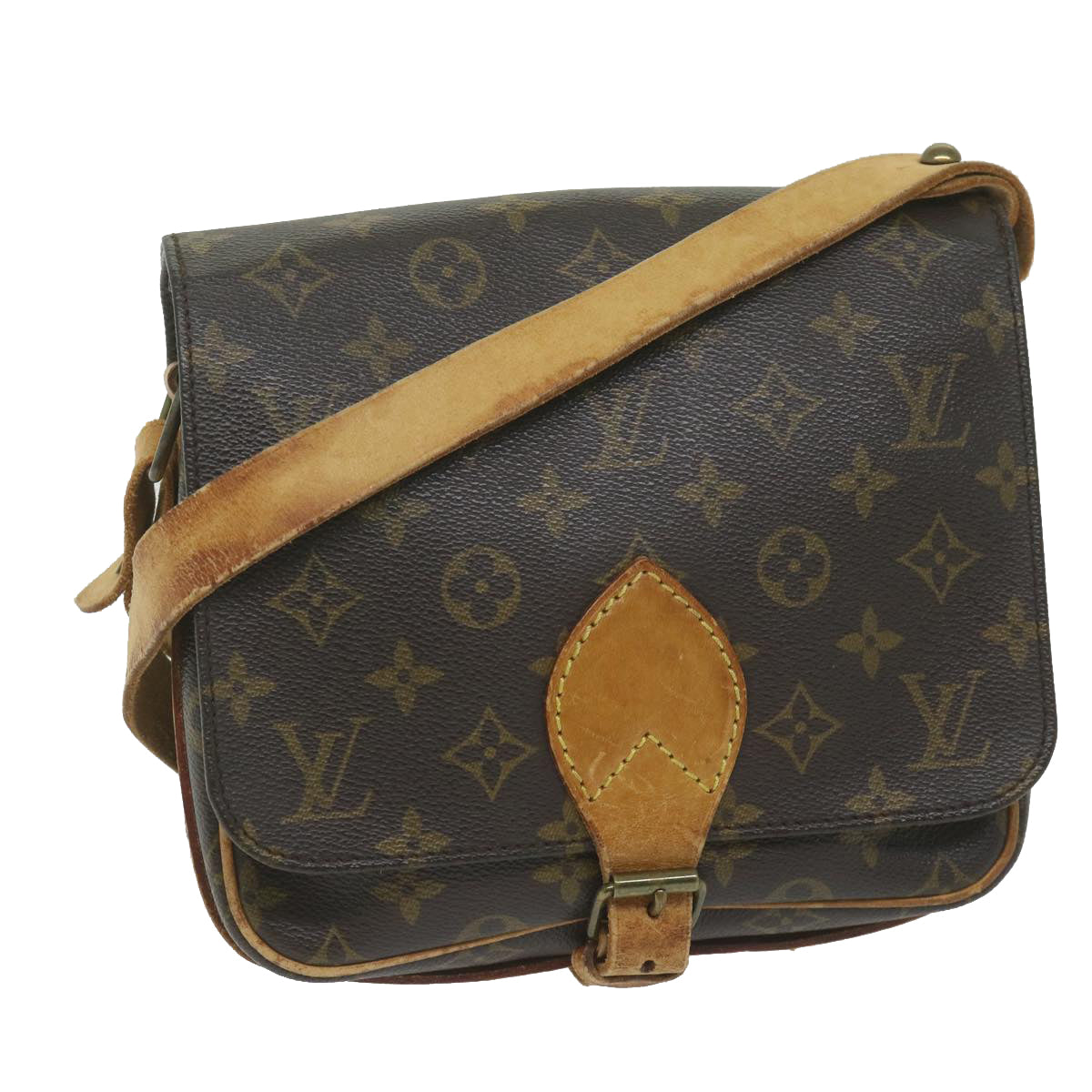 LOUIS VUITTON Monogram Cartouchiere MM Shoulder Bag M51253 LV Auth bs10528