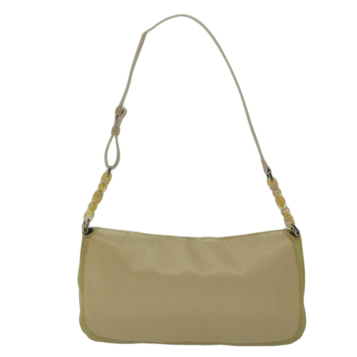 Christian Dior Maris Pearl Shoulder Bag Nylon Khaki Auth bs10532 - 0