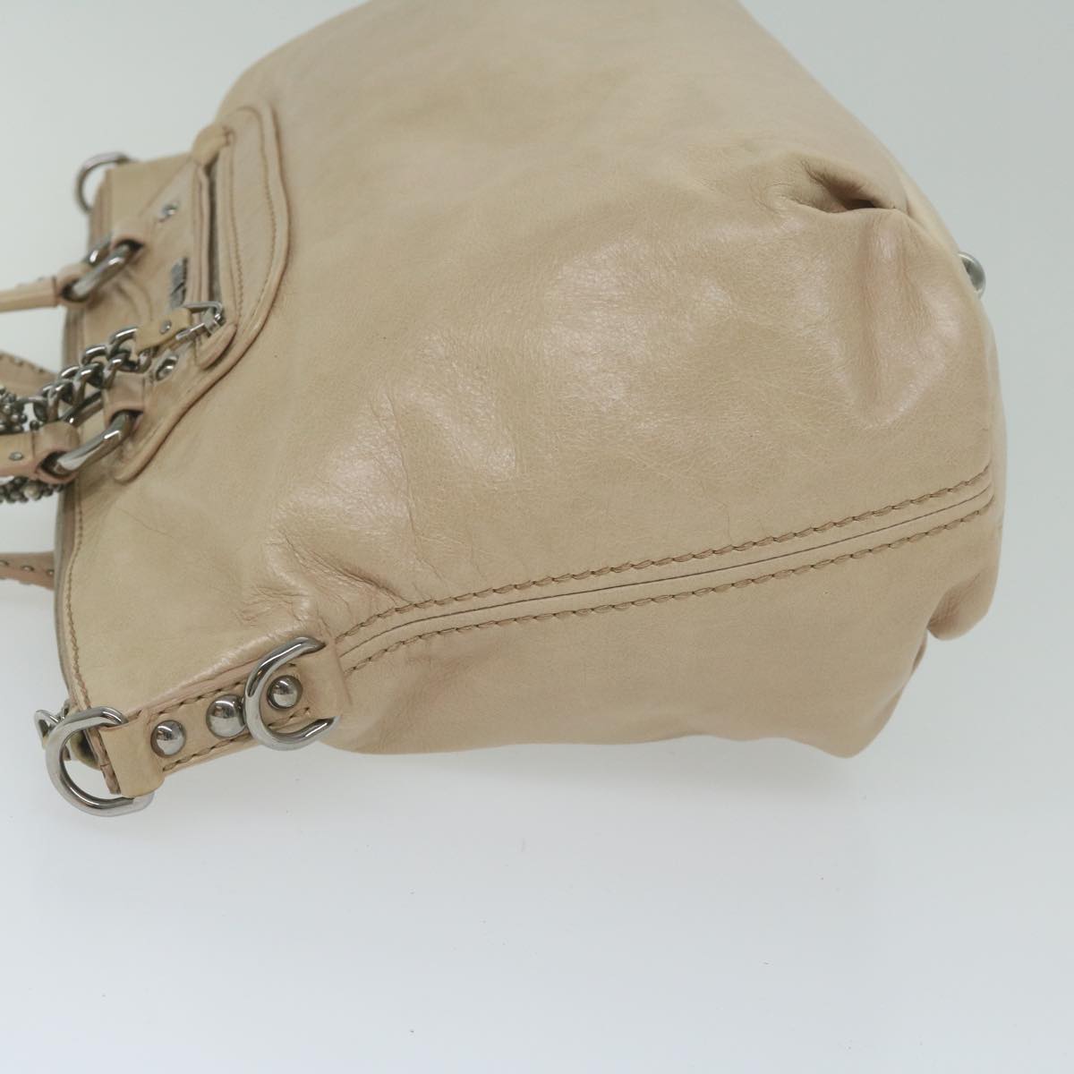 Miu Miu Shoulder Bag Leather Pink Auth bs10536
