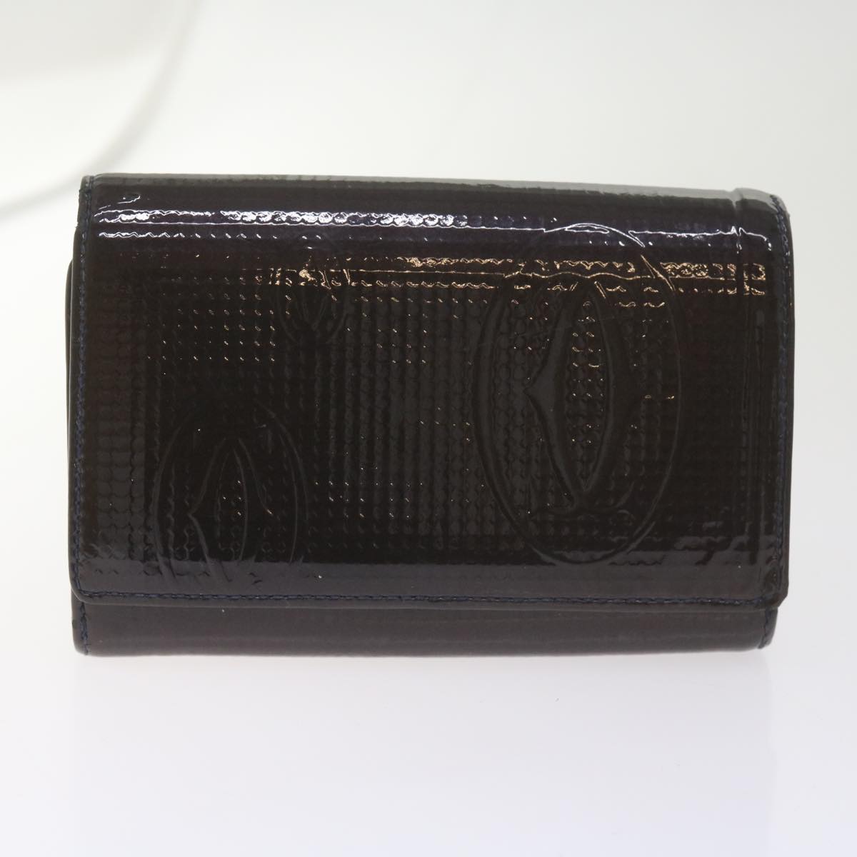 CARTIER Key Case Wallet Leather 9Set Red Black beige Auth bs10552 - 0