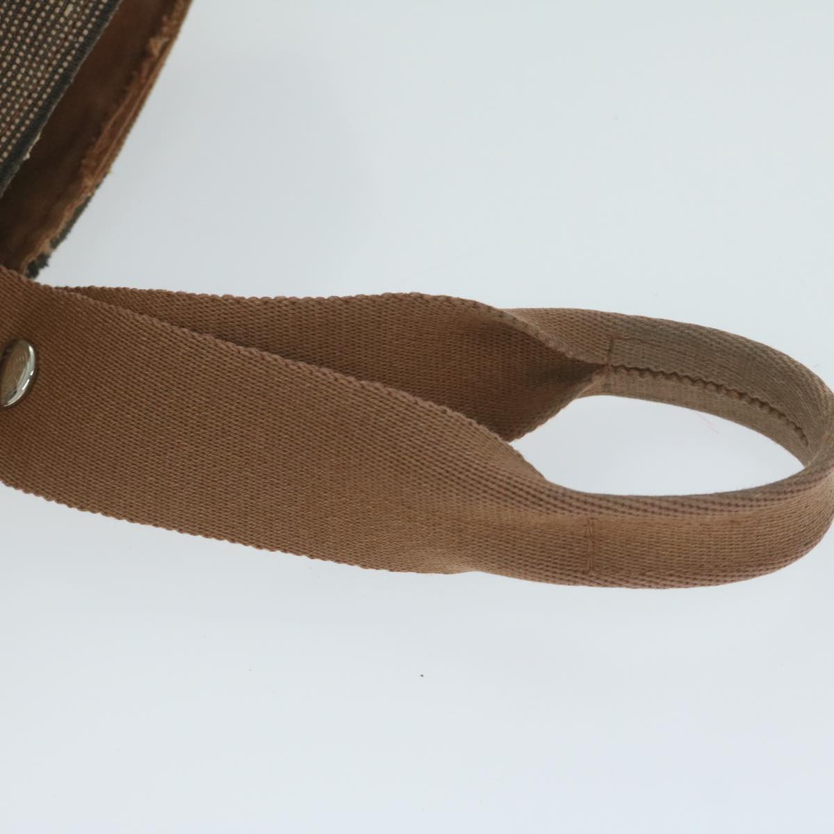 HERMES Sakso Hand Bag Canvas Brown Auth bs10553